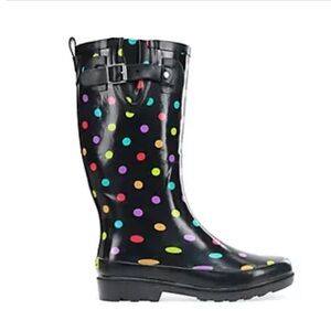 Western Chief Dot City Tall Boots for Rain Snow Gardening Rubber Size 8 NEW NIB